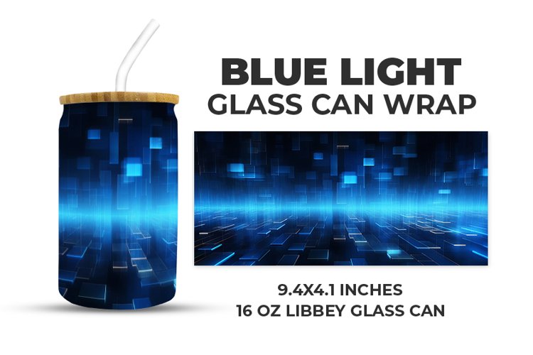 Blue Light Glass Can Wrap example image 1