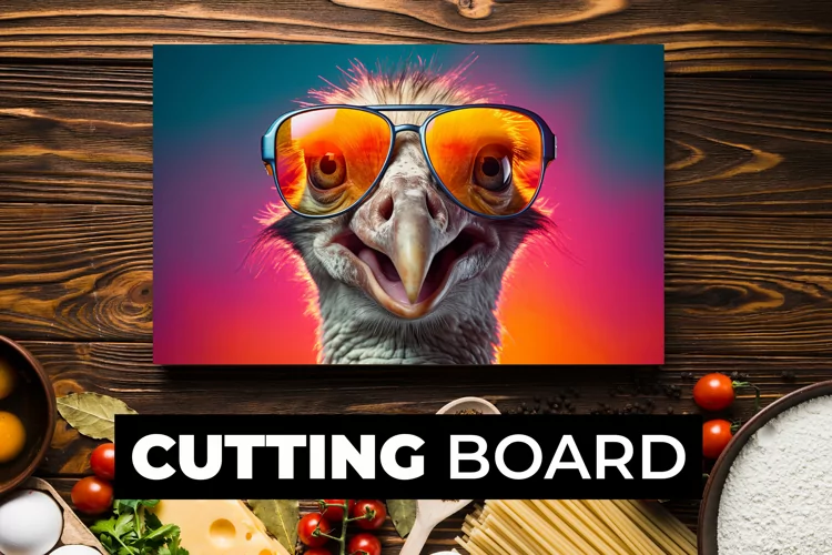 Ostrich Cutting Board Sublimation