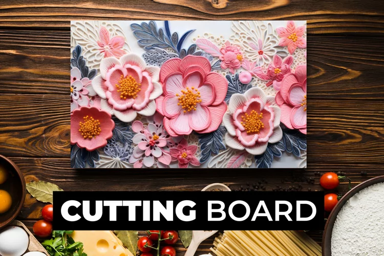 3D Flowers Cutting Board Sublimation