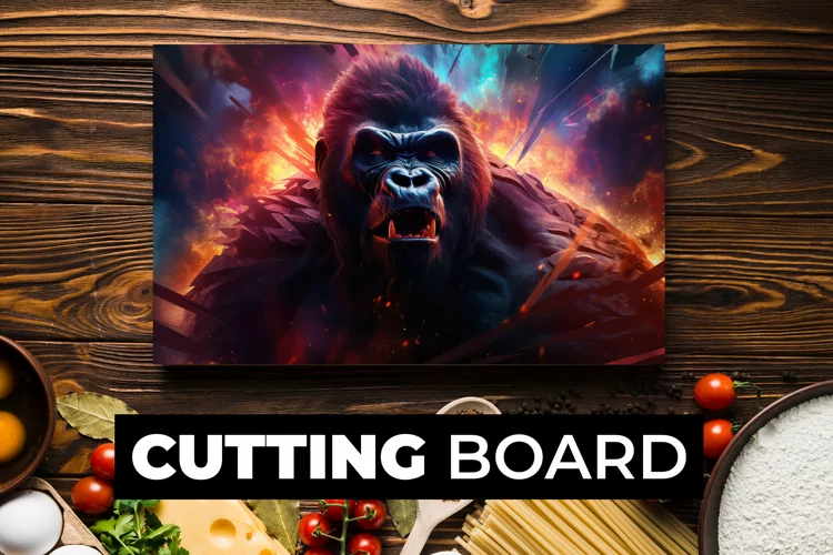 Angry Gorilla Cutting Board sublimation