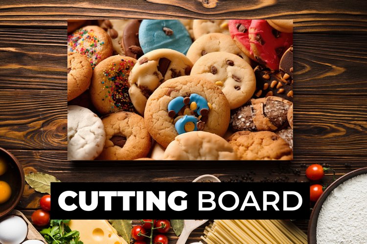 Cookies Cutting Board sublimation example image 1