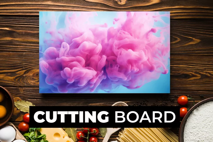 Pink Smoke Cutting Board sublimation