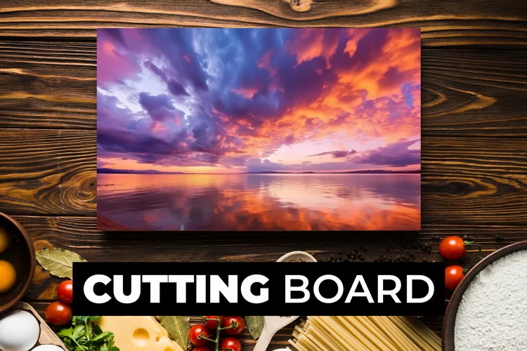 Colorful Sky Cutting Board sublimation