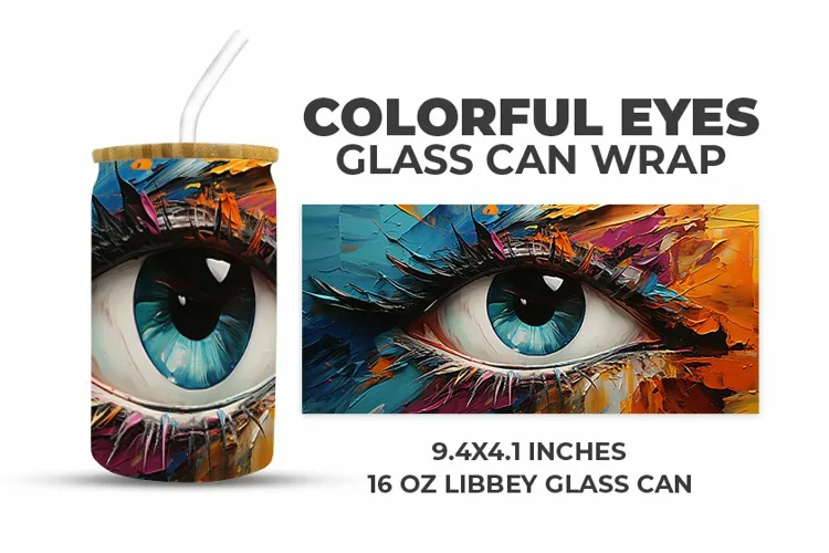 Colorful Eye Glass Can Wrap