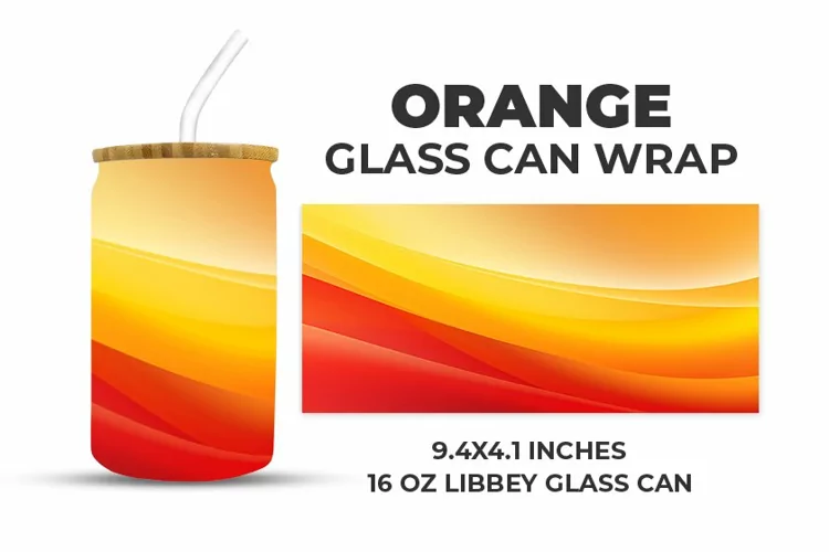 Orange Glass Can Wrap