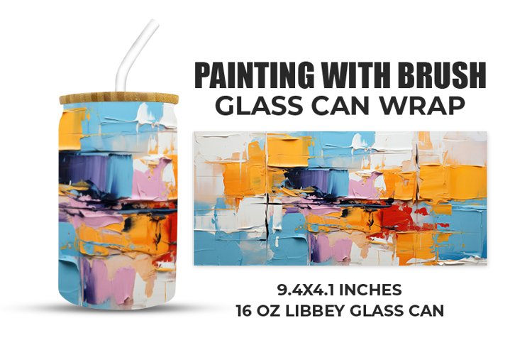 Painting With Brush Glass Can Wrap example image 1