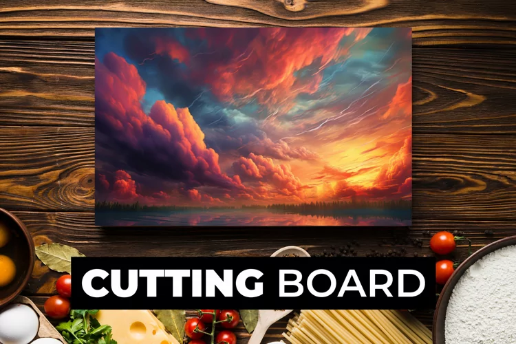 Colorful Sky Cutting Board sublimation