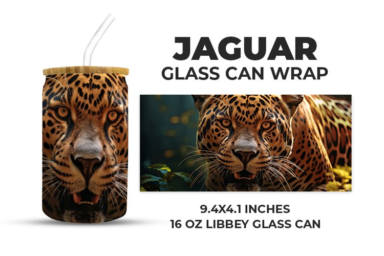 Jaguar Glass Can Wrap