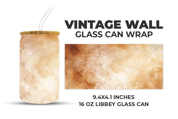 Vintage Wall Glass Can Wrap