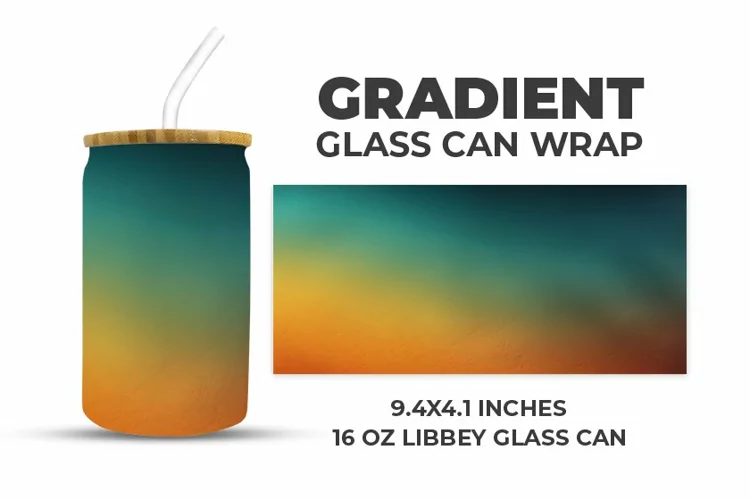 Gradient Glass Can Wrap