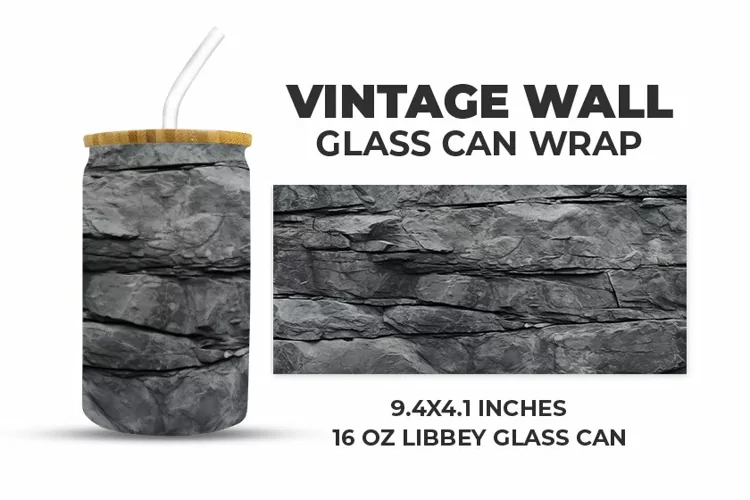 Vintage Wall Glass Can Wrap