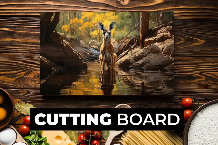 Kangaroo Cutting Board sublimation