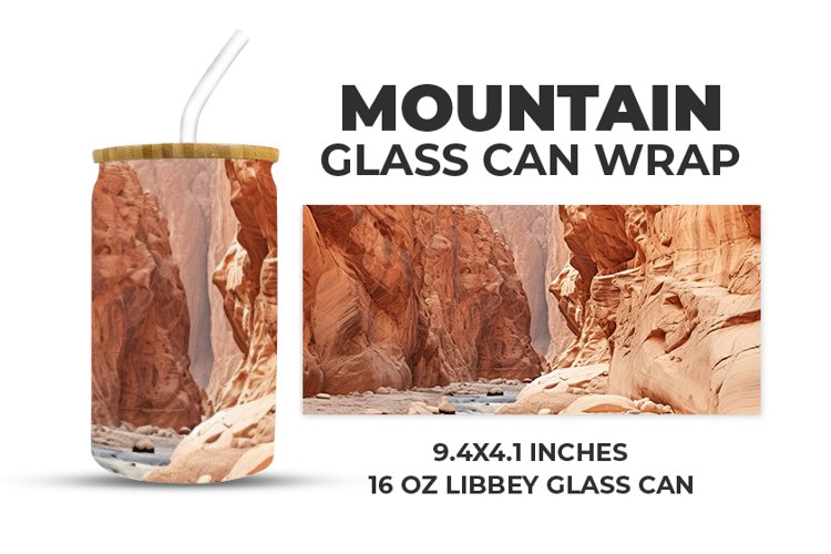 Mountain Glass Can Wrap example image 1