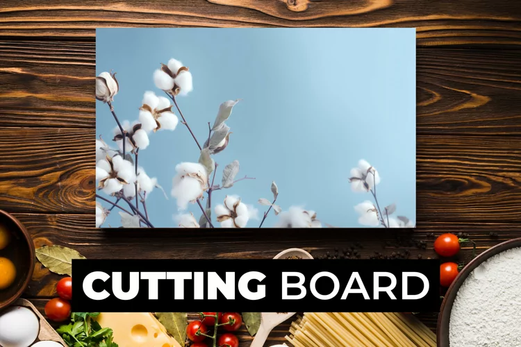 Cotton Flowers Cutting Board sublimation
