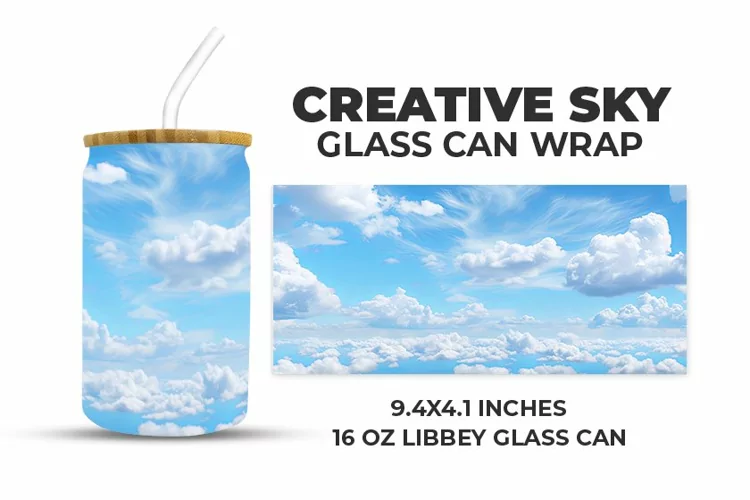 Creative Sky Glass Can Wrap