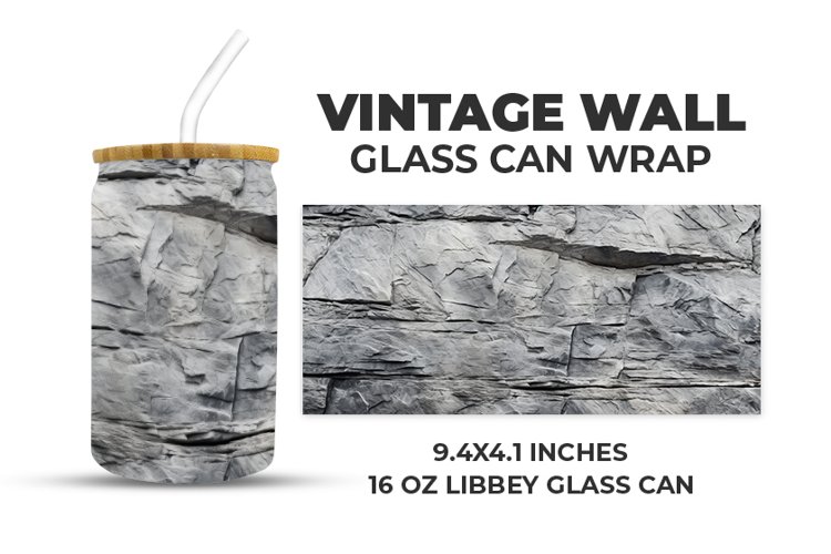 Vintage Wall Glass Can Wrap