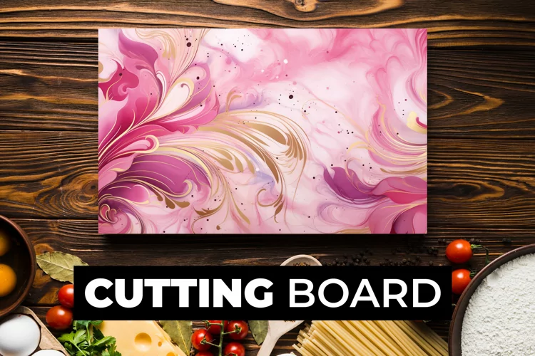 Pink Floral Cutting Board Sublimation