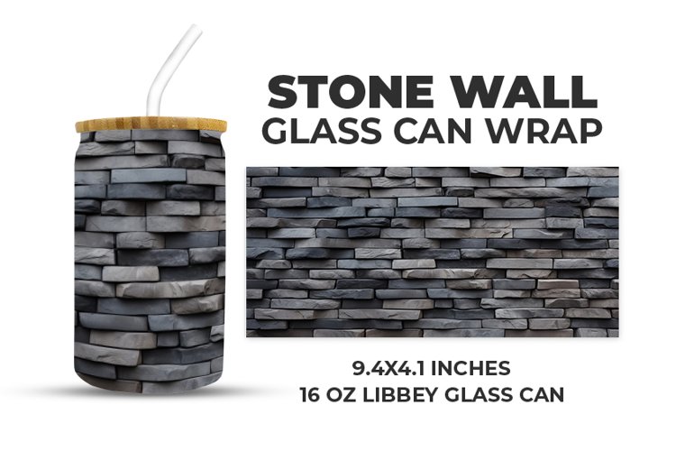 Stone Wall Glass Can Wrap example image 1