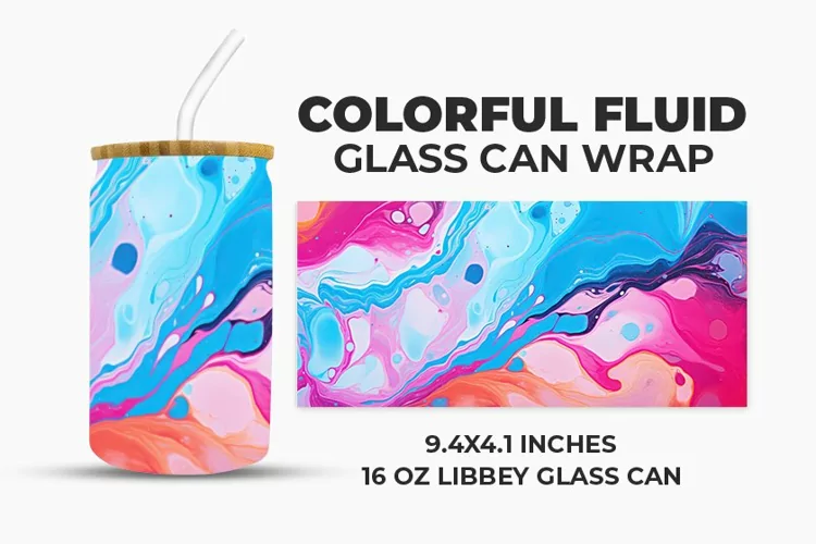 Colorful Fluid Glass Can Wrap