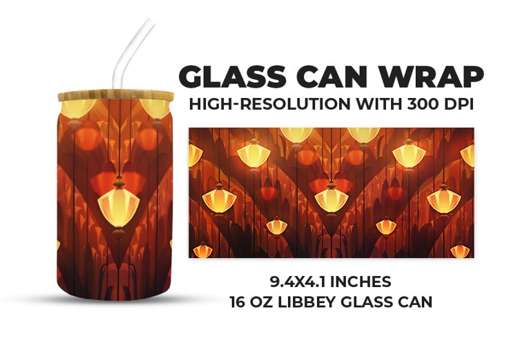 Lights On Brown Glass Can Wrap