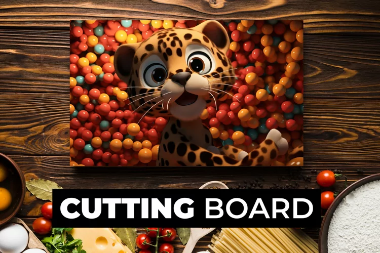Cute Leopard Cutting Board Sublimation