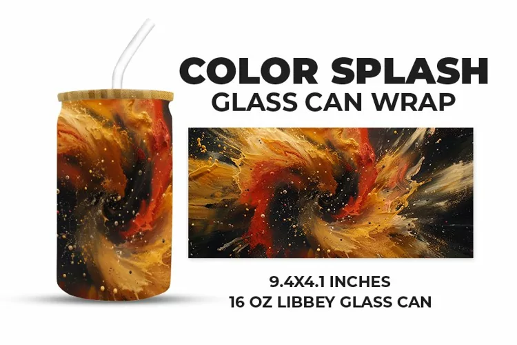 Color Splash Glass Can Wrap