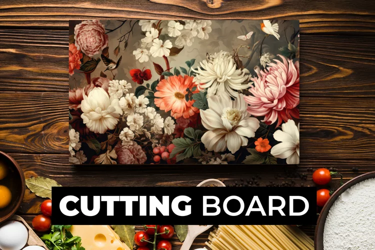 Flowers Cutting Board sublimation
