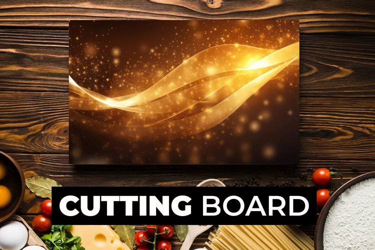 Gold Waves Cutting Board Sublimation