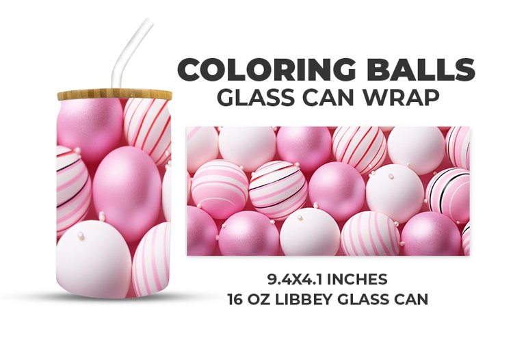 Coloring Balls Glass Can Wrap example image 1