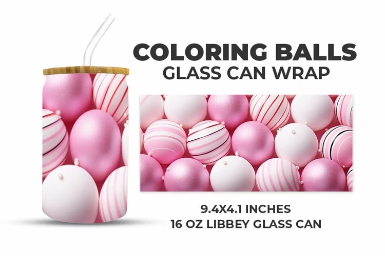 Coloring Balls Glass Can Wrap