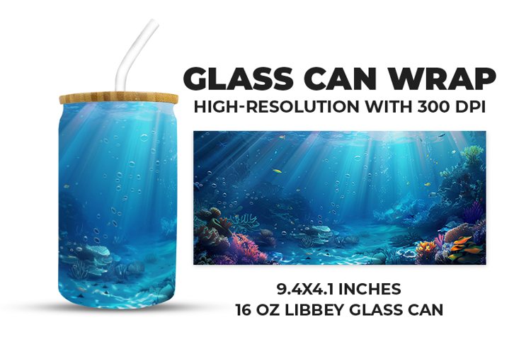 Undersea Glass Can Wrap
