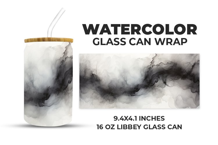 Watercolor Glass Can Wrap example image 1