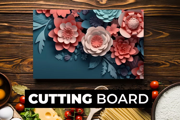 3D Flowers Cutting Board sublimation