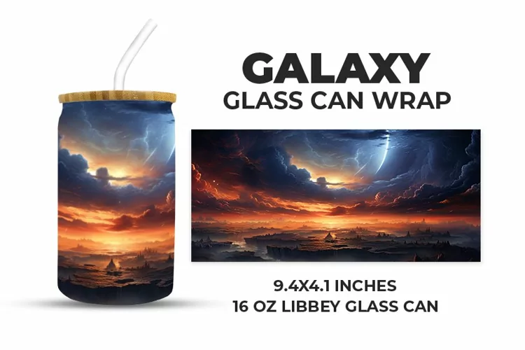 Galaxy Glass Can Wrap