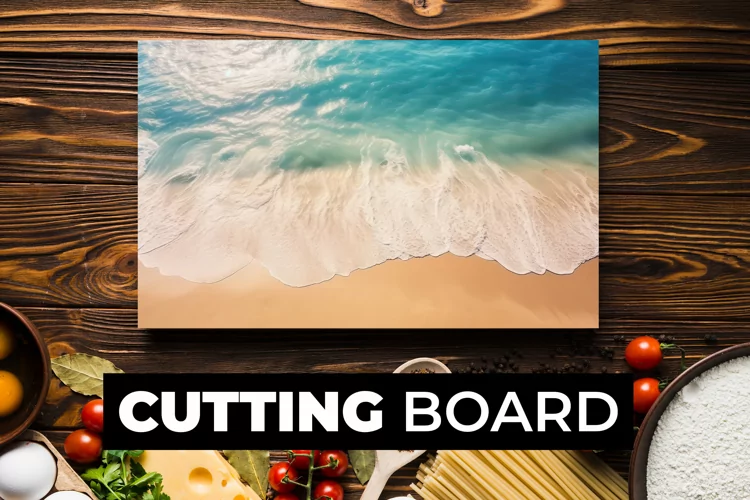 Beach Cutting Board sublimation
