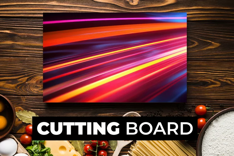 Colorful Lights Cutting Board sublimation
