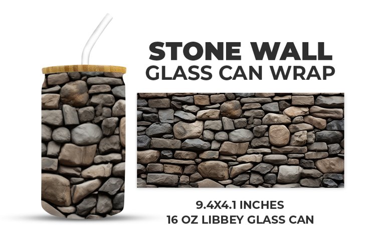 Stone Wall Glass Can Wrap example image 1