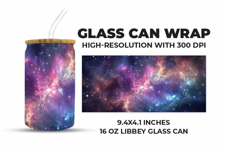 Galaxy Glass Can Wrap