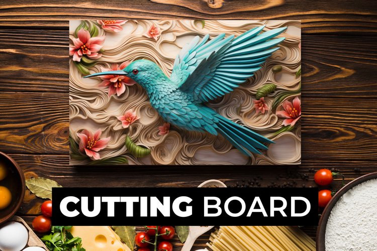 3D Bird Cutting Board Sublimation example image 1