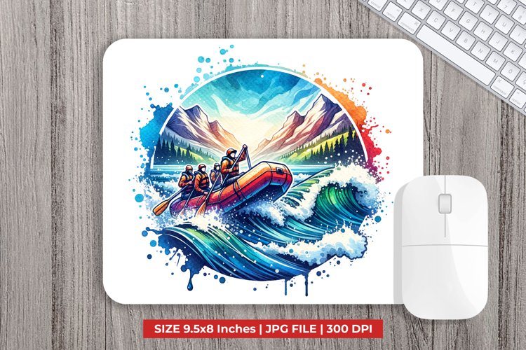 Rafting Mouse Pad Sublimation example image 1