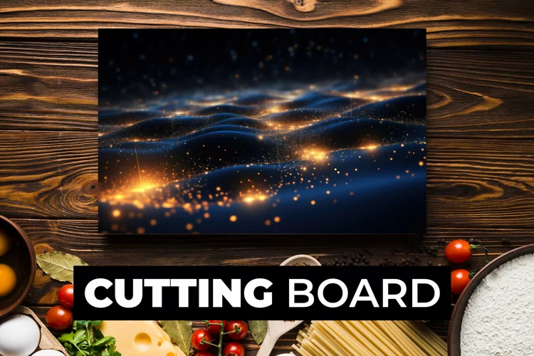 Gold And Black Cutting Board Sublimation