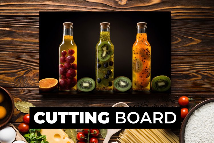 Fruit Juices Cutting Board sublimation example image 1