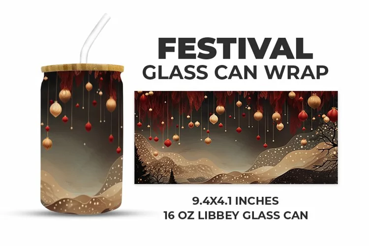 Festival Glass Can Wrap