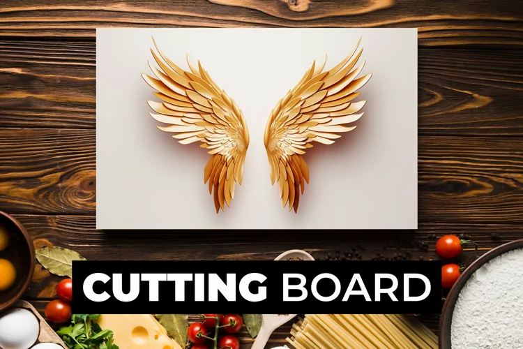 Golden Wings Cutting Board Sublimation