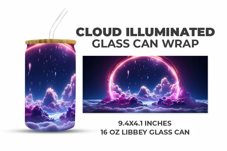 Cloud Illuminated Glass Can Wrap