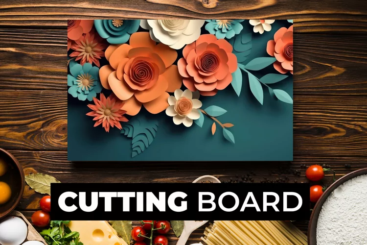 3D Flowers Cutting Board sublimation