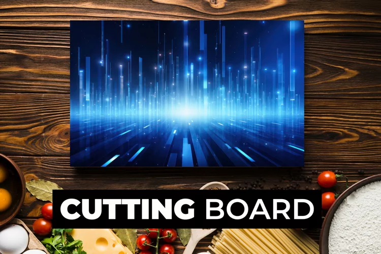 Blue Lighting Cutting Board Sublimation