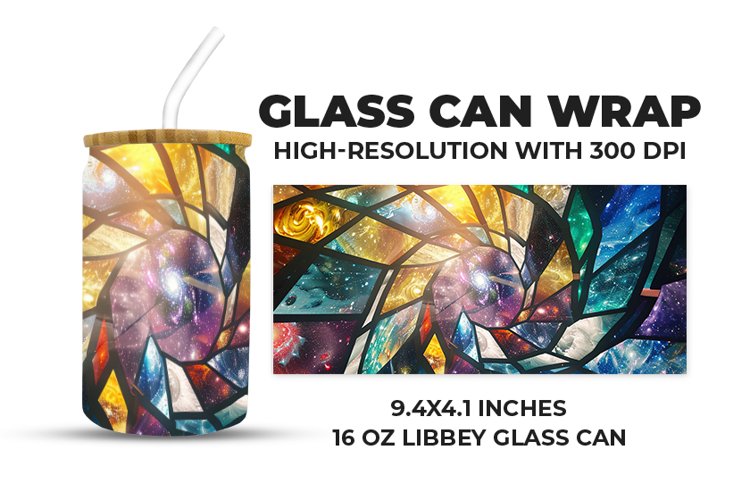 Colorful Stained Glass Glass Can Wrap