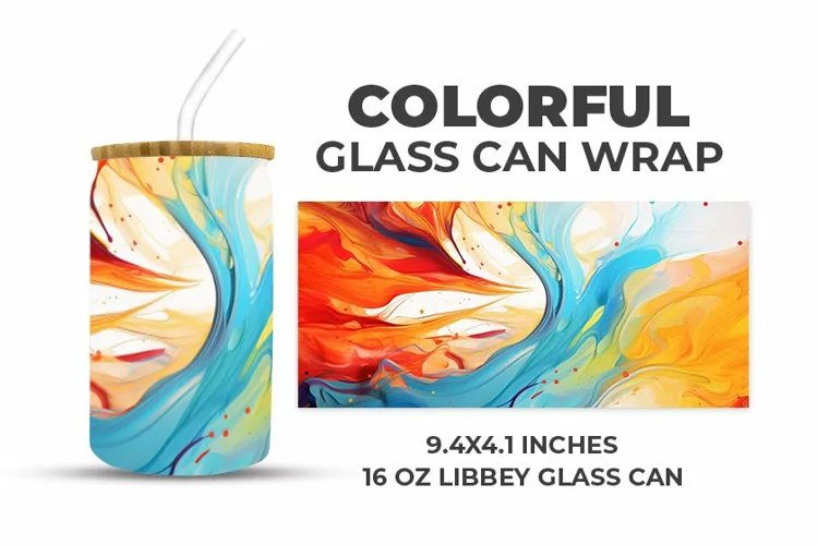 Colorful Glass Can Wrap