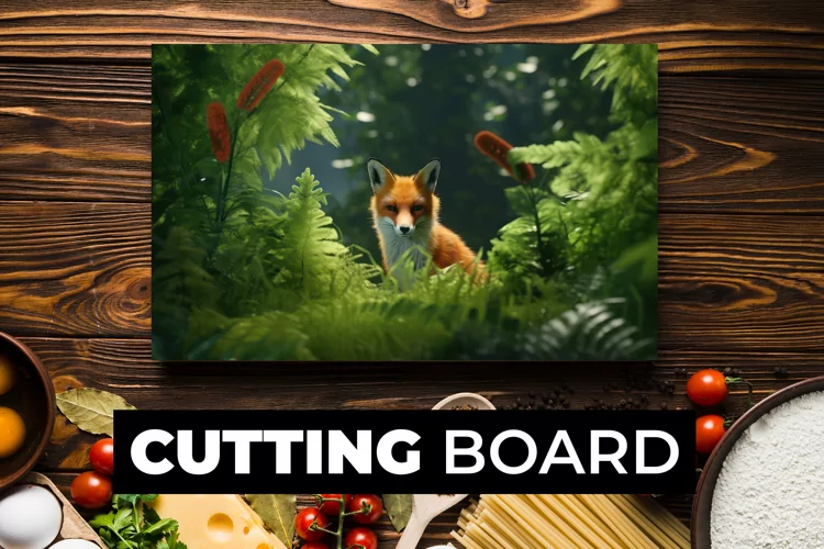 Fox With Nature Cutting Board sublimation